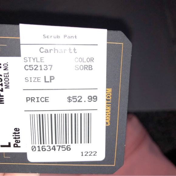 NWT Carhartt modern fit cargo jogger scrub pants color sorbet multi sizes - Picture 10 of 14